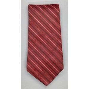 Brooks Brothers Silk 346 Necktie. Pinkish Red Striped Men's Tie USA 59" x 3 7/8"